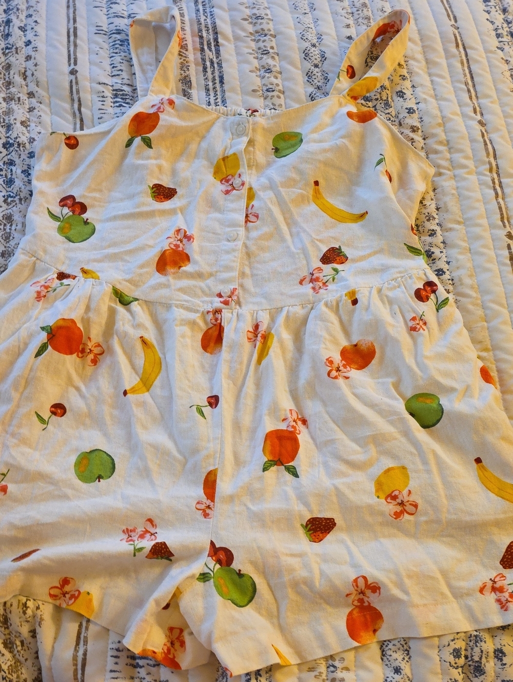 Old Navy White Floral-Accented Romper